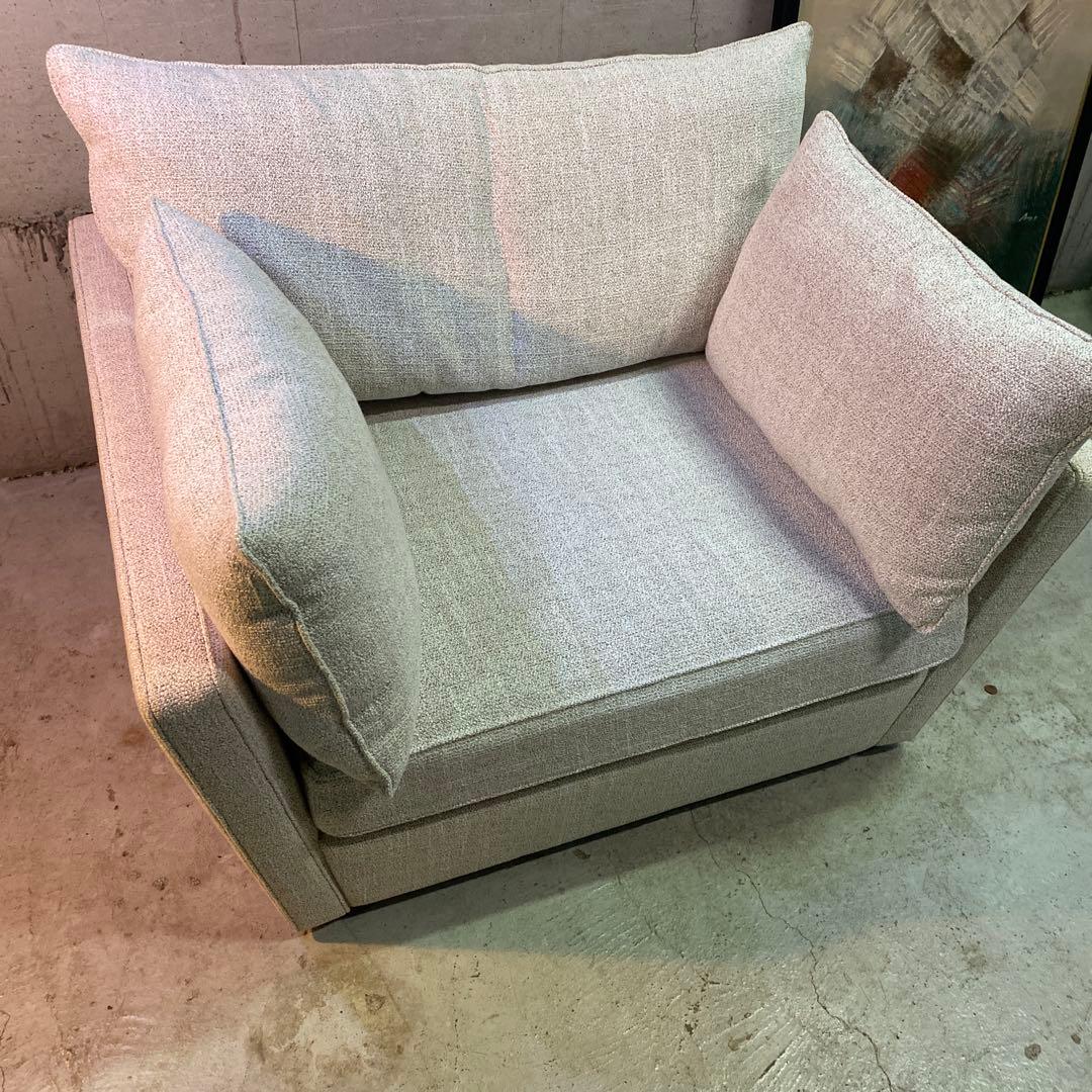 美品！特注　横浜ダニエル　北欧 グレー 1P 1人掛け ソファ　Daniel
