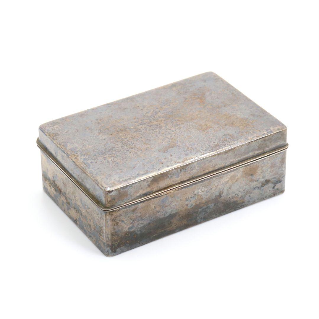 銀巻煙草箱 小箱 蓋物 銀製 STERLING950 約108g　N860　N6