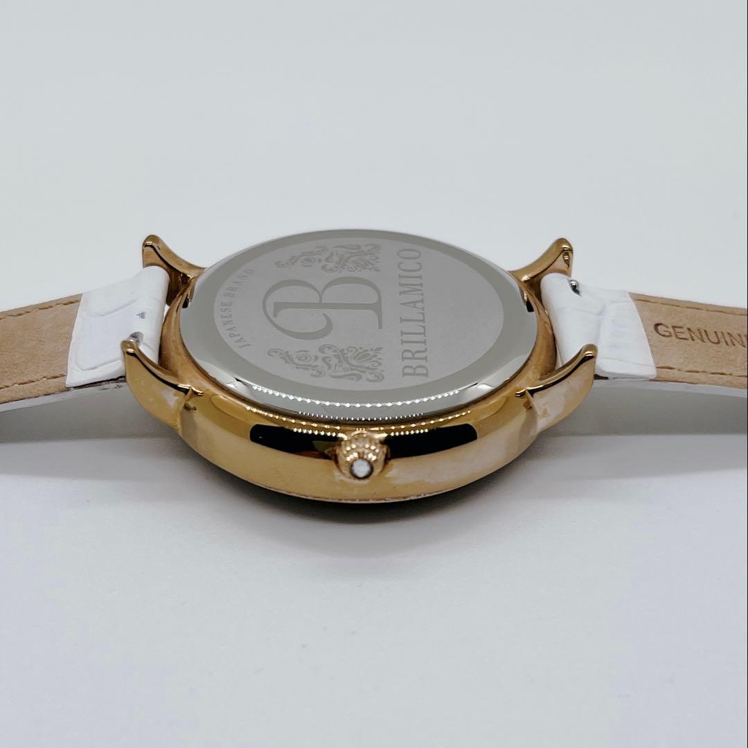 美品✨新品電池　BRILLAMICO 腕時計　ストーン　ピンクゴールド
