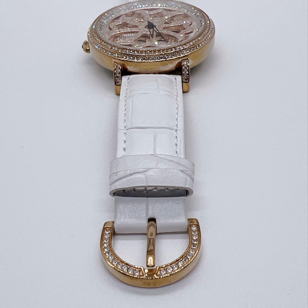 美品✨新品電池　BRILLAMICO 腕時計　ストーン　ピンクゴールド