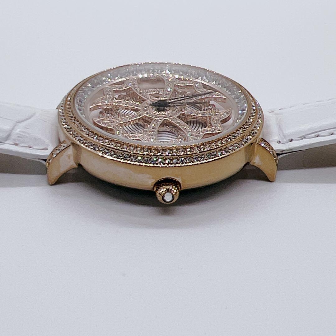 美品✨新品電池　BRILLAMICO 腕時計　ストーン　ピンクゴールド