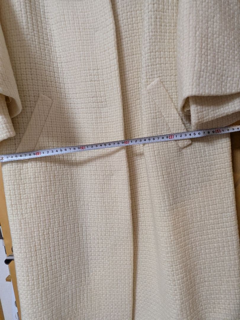 FENDI アイボリーファー襟　ロングコート