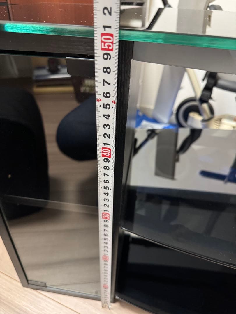 テレビ台　ガラス　黒