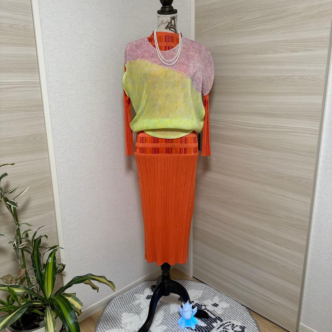 イッセイミヤケ　プリーツプリーズ　 サークルトップス