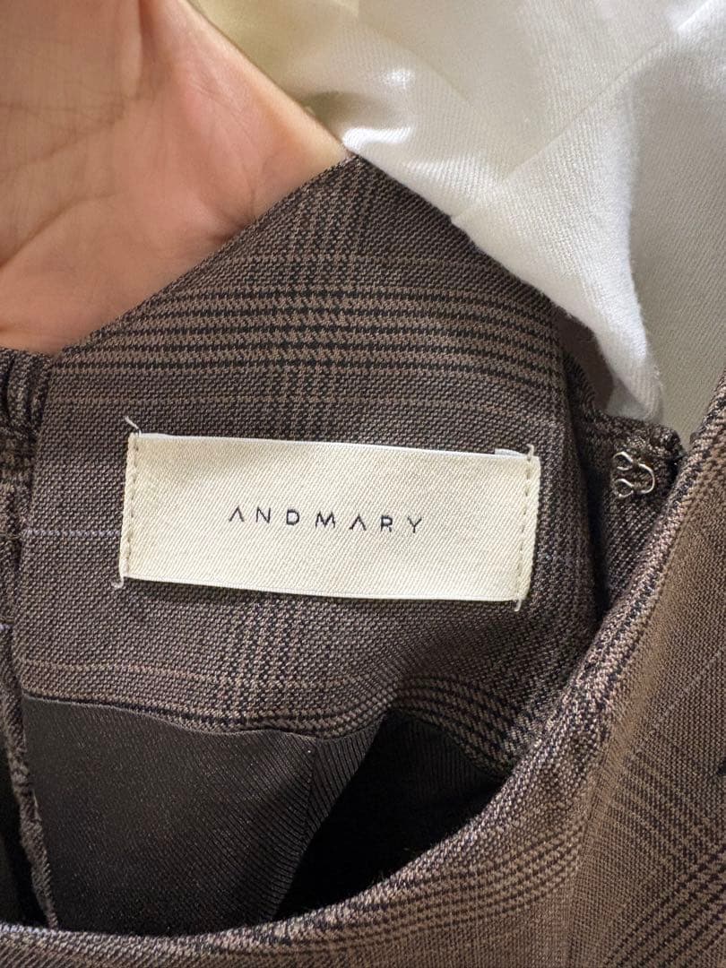 ワンピース andmary Betty layered check dress