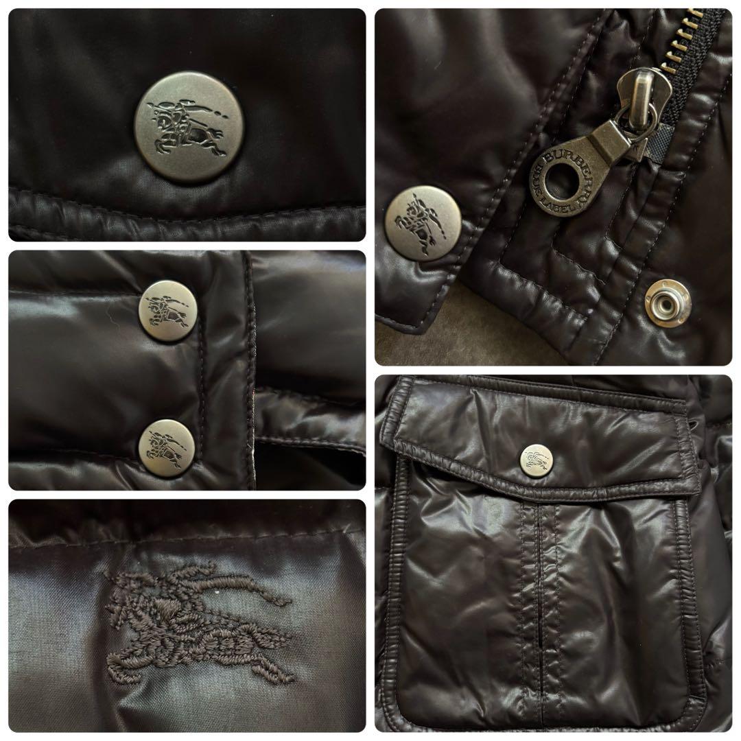 バーバリーロンドンブルーレーベル　ダウンコート　ジャケット　トラッドチェック