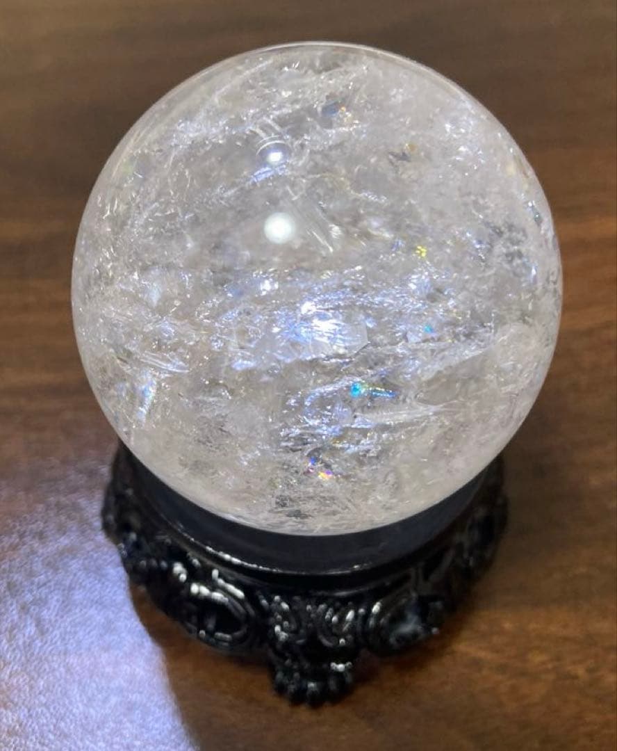 アゼツライト　水晶　スフィア　約45mm