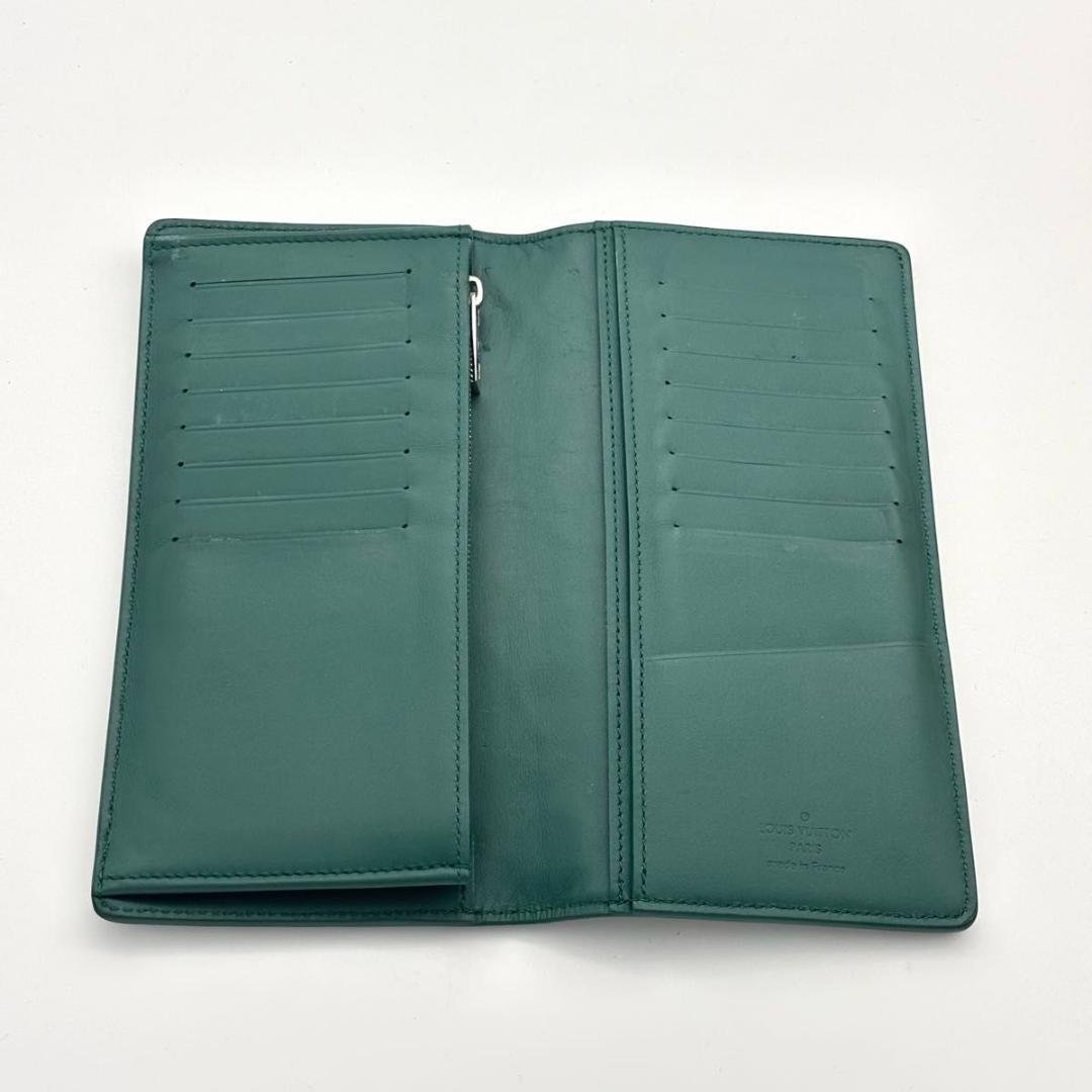 【現行 未使用に近い】ルイヴィトン アエログラム ポルトフォイユブラザ グリーン