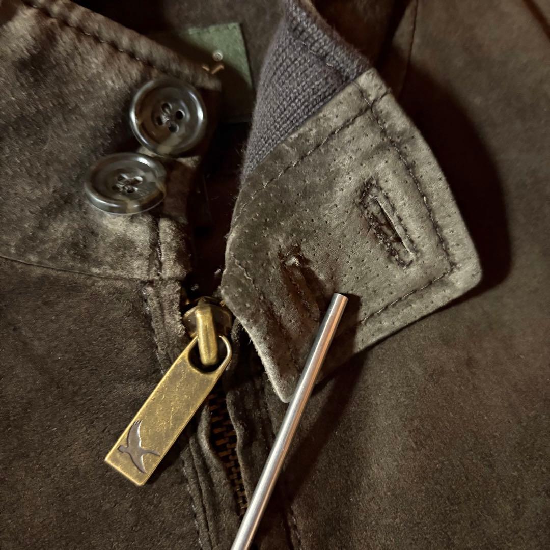 Eddie BauerスエードレザージャケットG9タイプブルゾン本革ブラウンXS