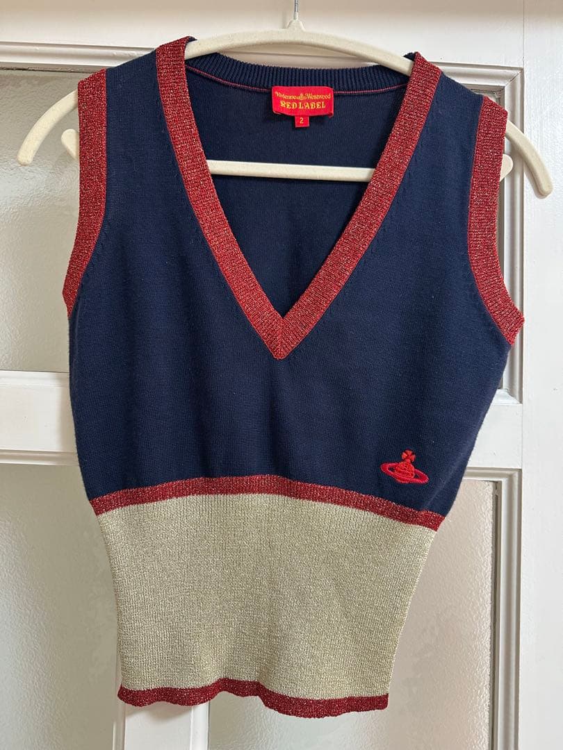 Vivienne Westwood ニットベスト オーブ刺繍