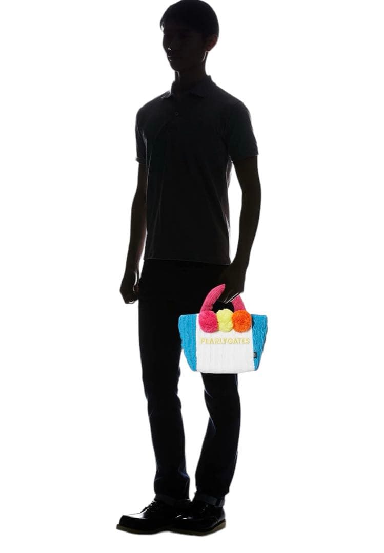 新品 PEARLY GATES PG ケーブルニット カートバッグ ホワイト