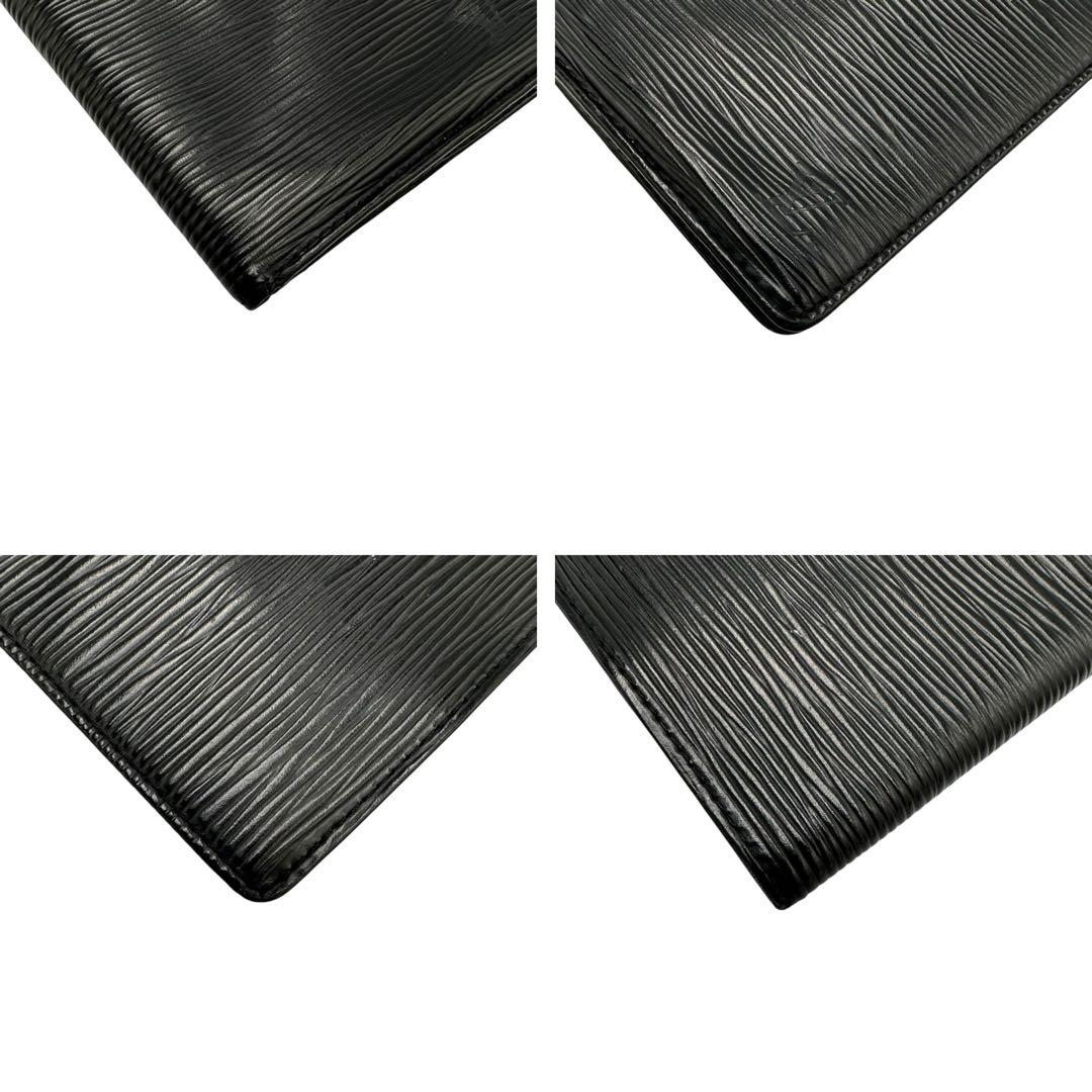 【美品】ルイヴィトン 折財布 札入れ 黒 ビエ6 カルトクレディ CA0939