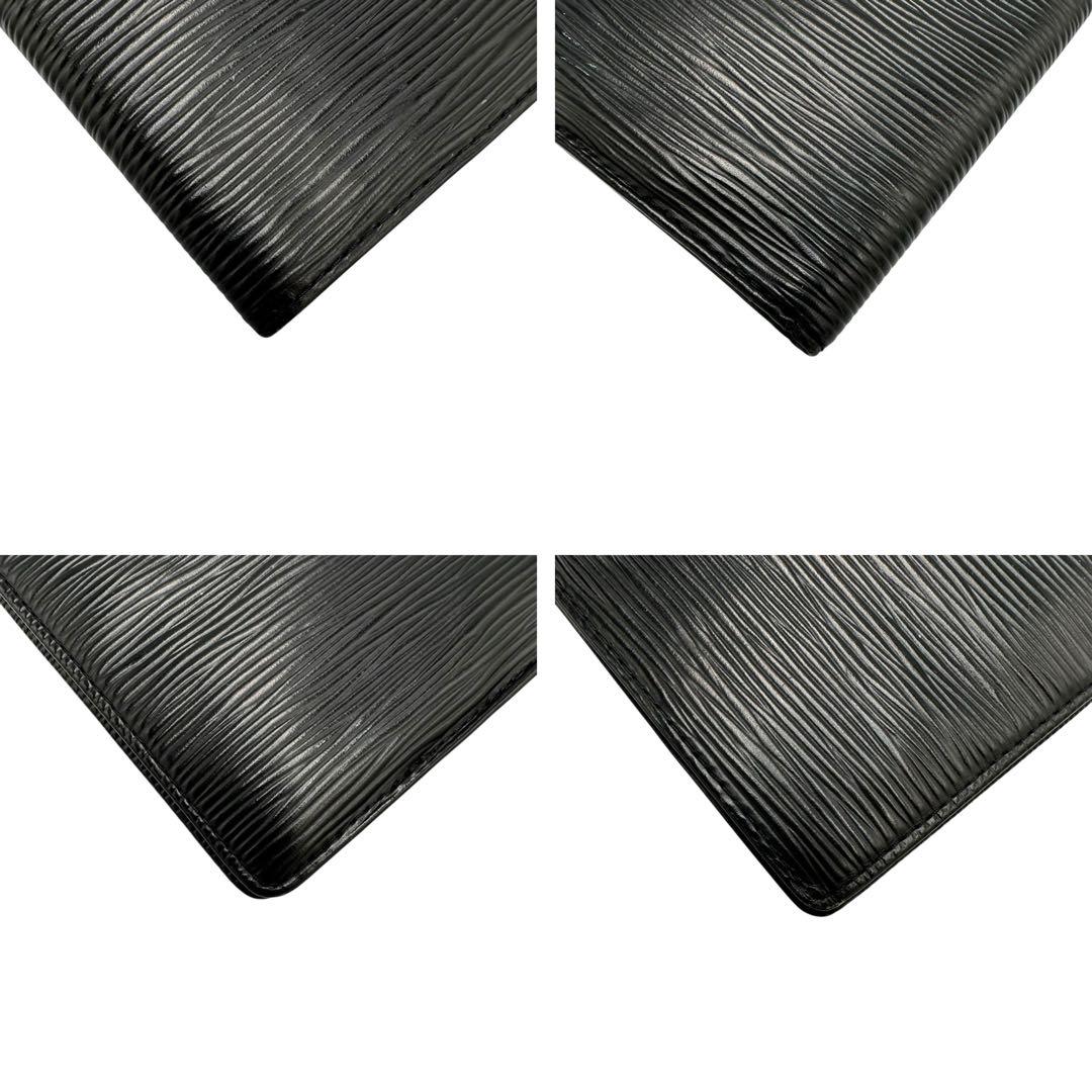 【美品】ルイヴィトン 折財布 札入れ 黒 ビエ6 カルトクレディ CA0939