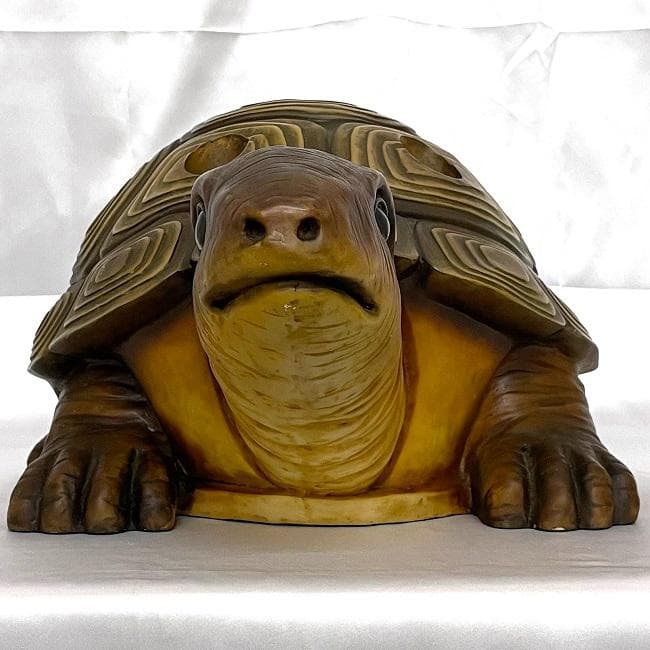 カメ 置き物 傘立て 木製 亀 アンティーク 全長62cm 高級 家具 雑貨
