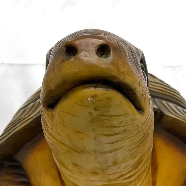 カメ 置き物 傘立て 木製 亀 アンティーク 全長62cm 高級 家具 雑貨