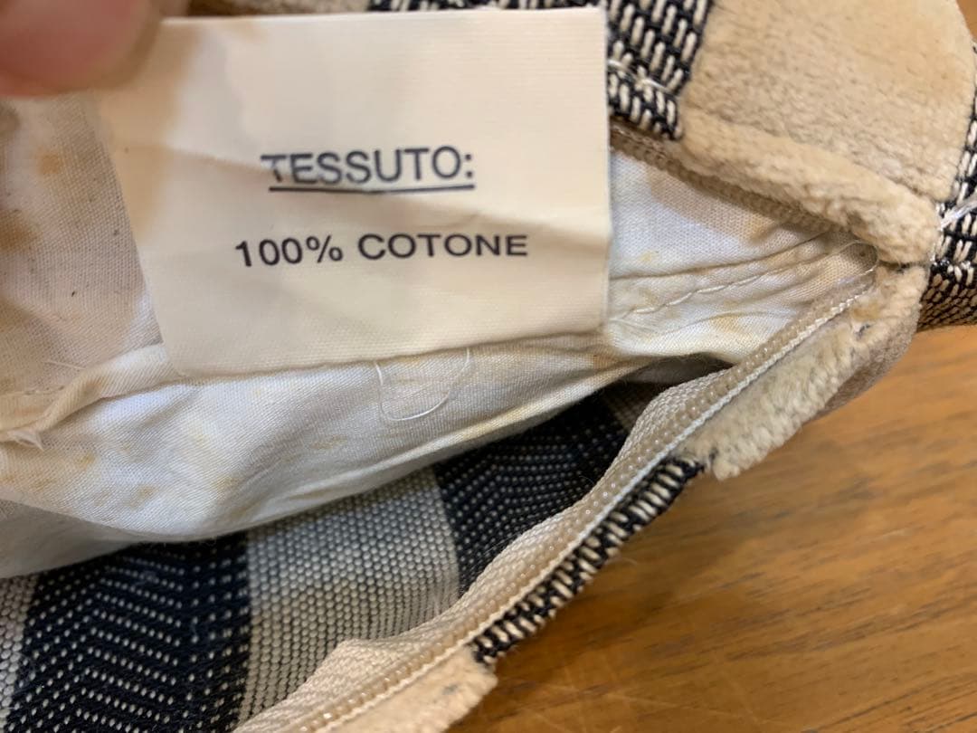 N0722-07★FENDI フェンディ ストライプ柄クッション 2個セット