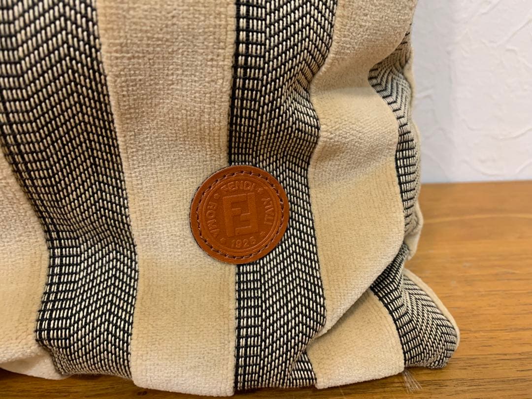 N0722-07★FENDI フェンディ ストライプ柄クッション 2個セット