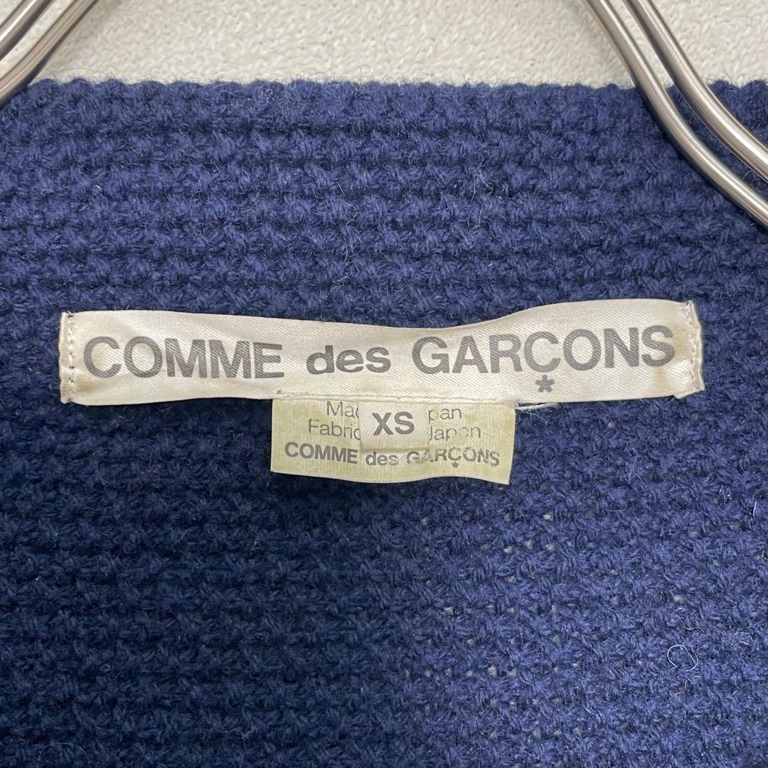 コムデギャルソン ベストレイヤードニット 丸襟 メッシュ XS ドッキング