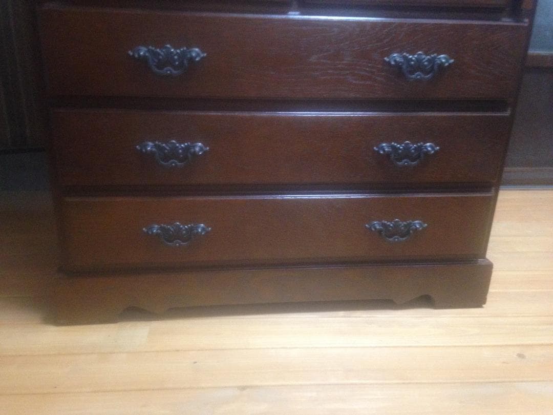 アンティーク欧米風ライティングデスク机 越後民芸家具大正昭和伝統工芸無垢材