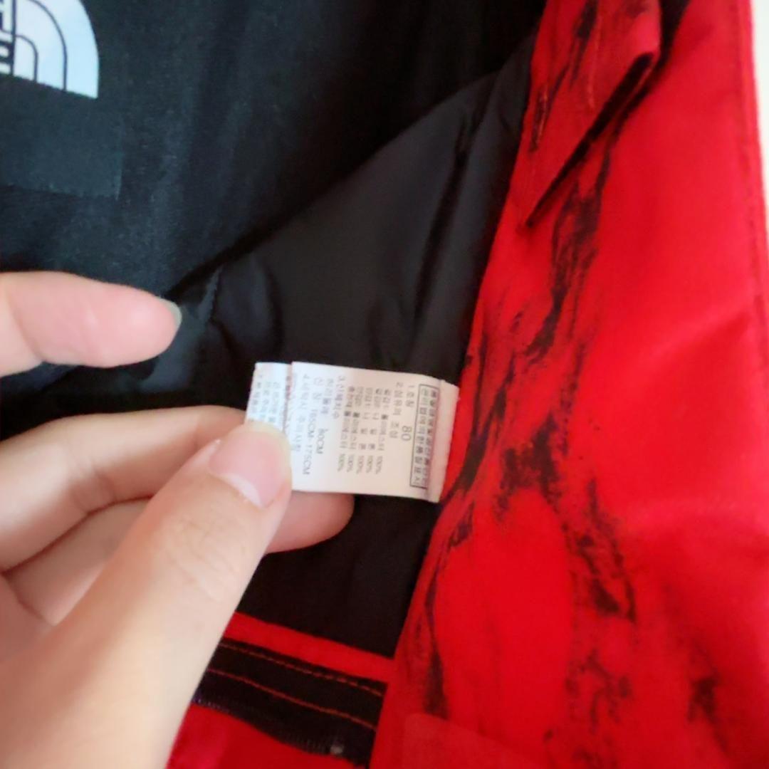 ノースフェイス スノーボード パンツ スキー レッド ブラック マーブル M