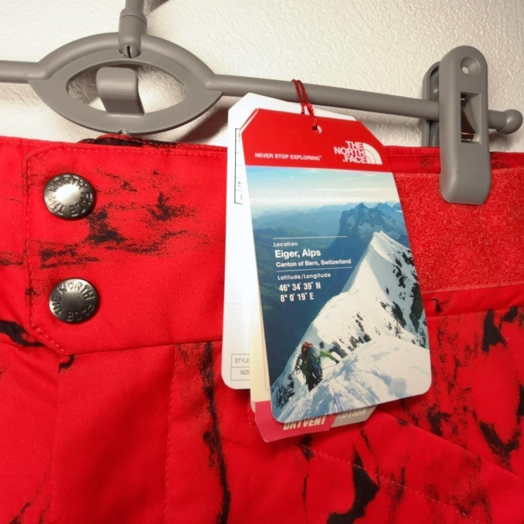 ノースフェイス スノーボード パンツ スキー レッド ブラック マーブル M