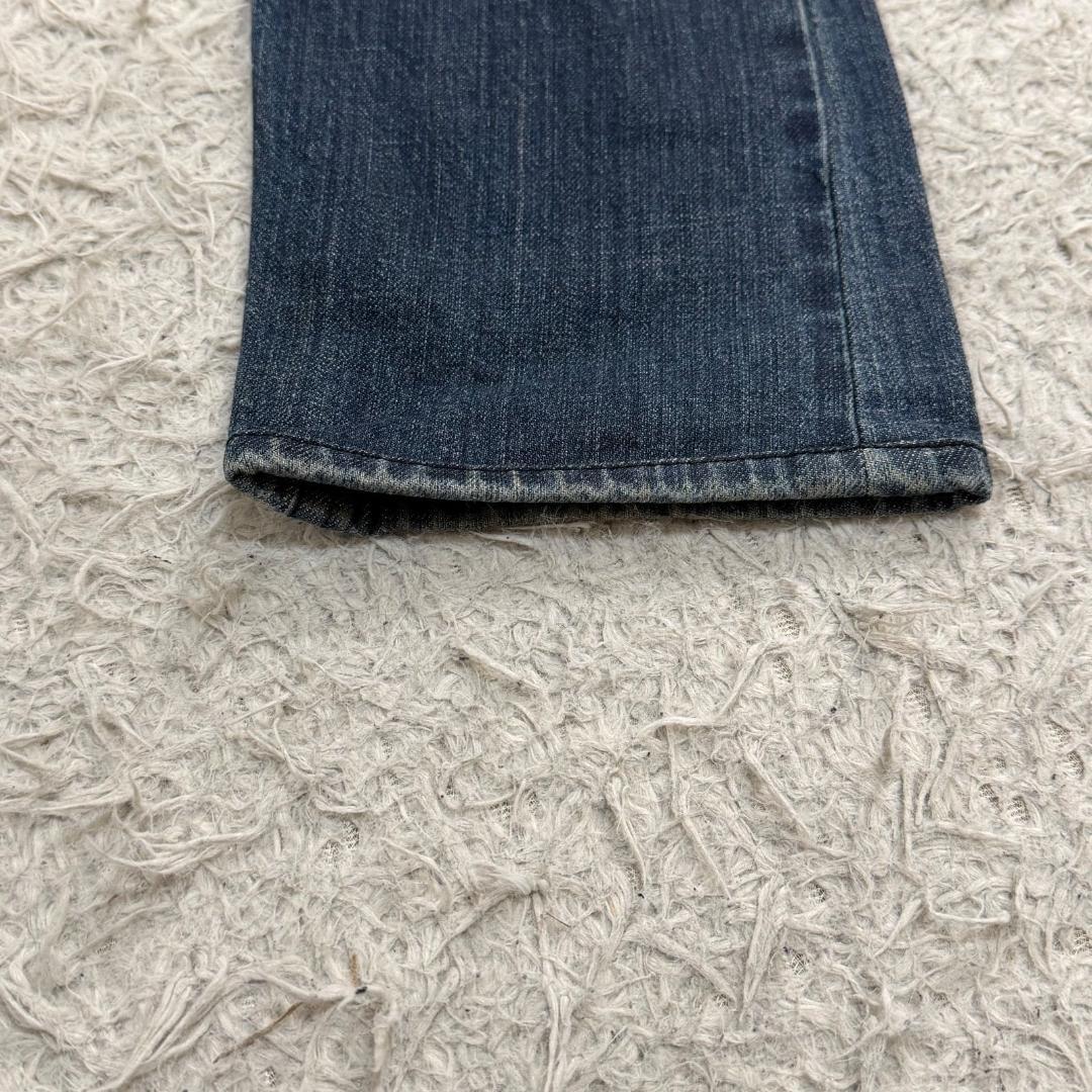 14348✨CHANEL マトラッセ レザー切替 デニムパンツ 38 M