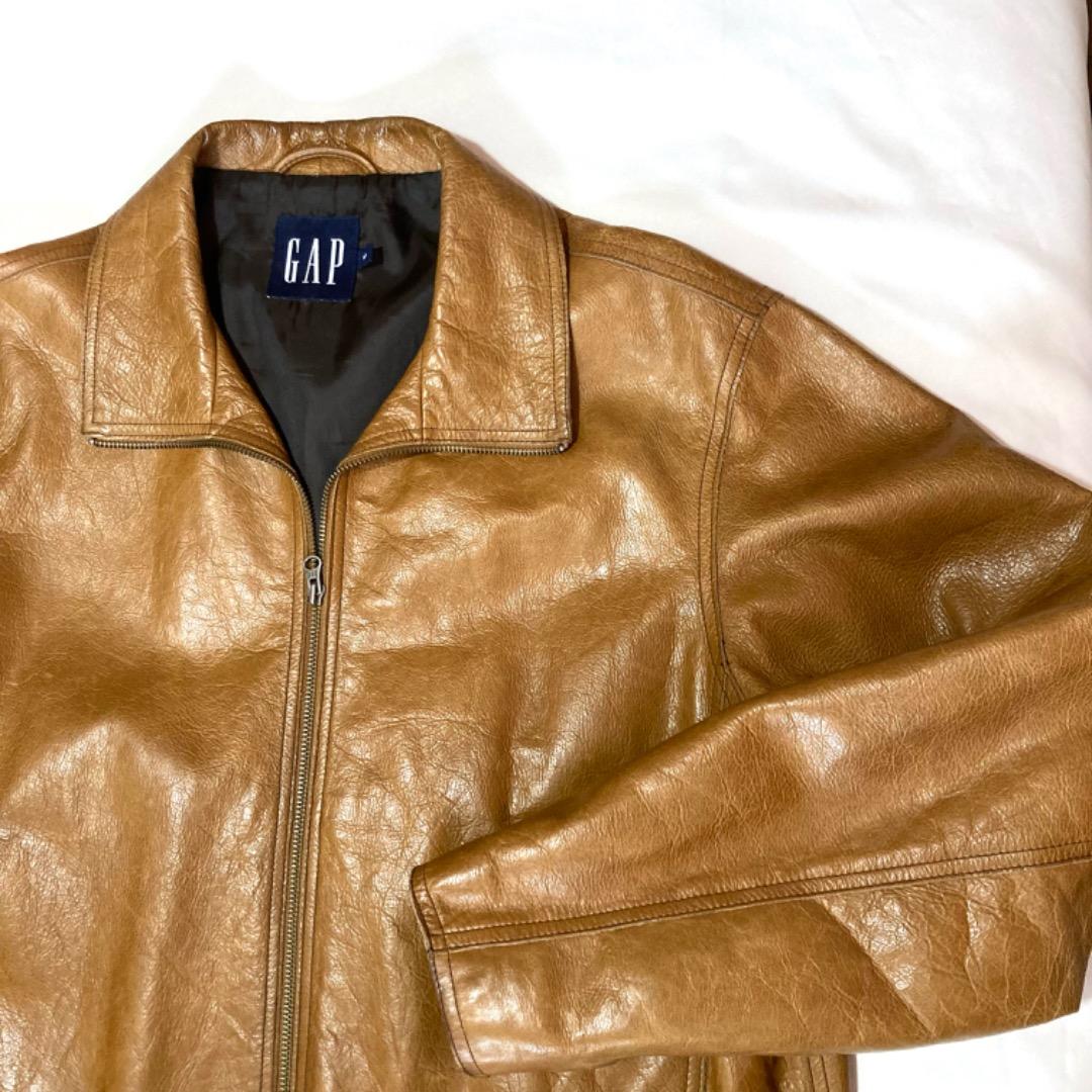 00's GAP オールドギャップ レザージャケット シングルライダース M