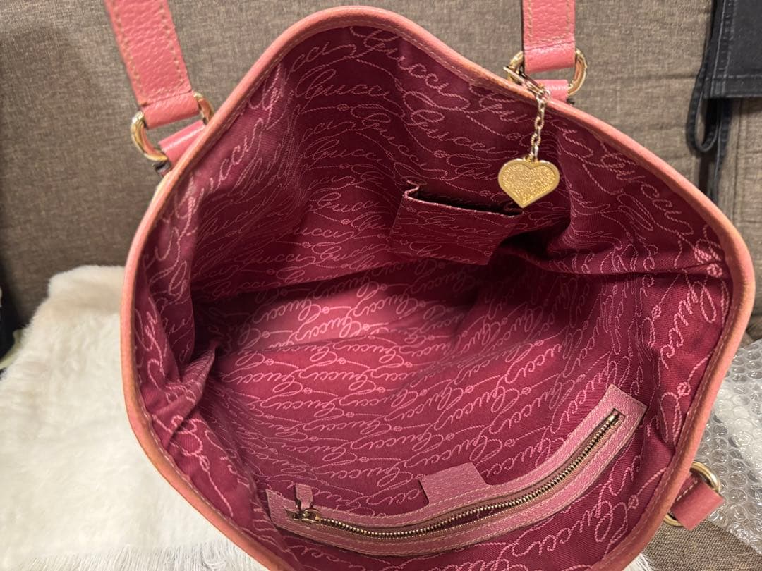 GUCCI GGパターン トートバッグ 153009 ベージュ ピンク　A4収納