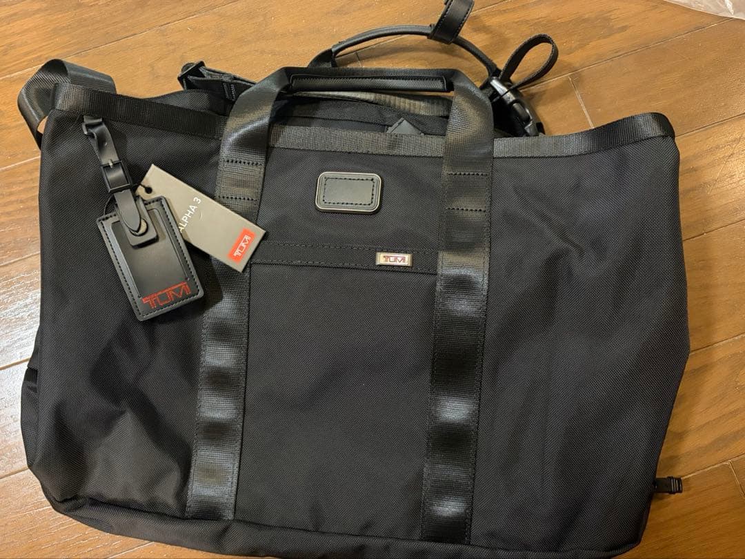 TUMI Alpha3ブラックナイロントートバッグ