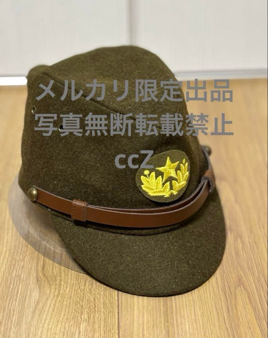 近衛師団　日本軍　陸軍　将校　ウール製　略帽　軍帽　精密刺繍帽章付き