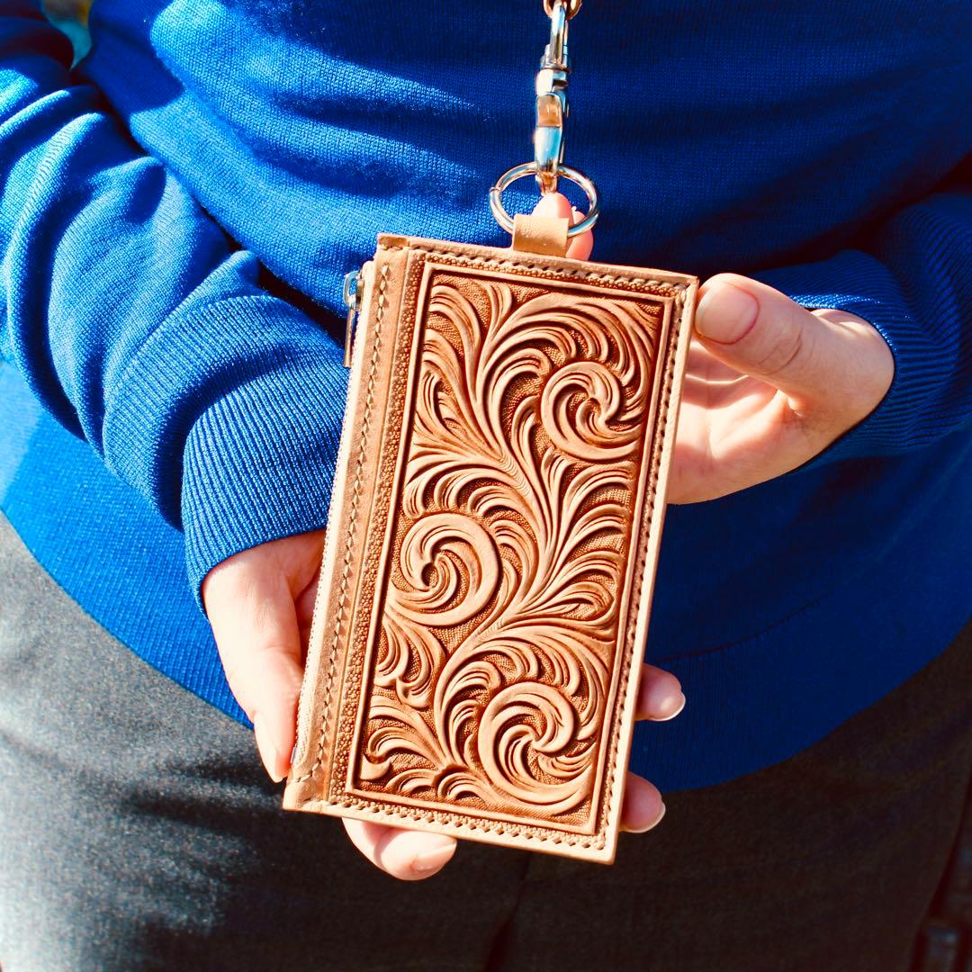 【受注品】フラグメントケース【カービング/ナチュラル】