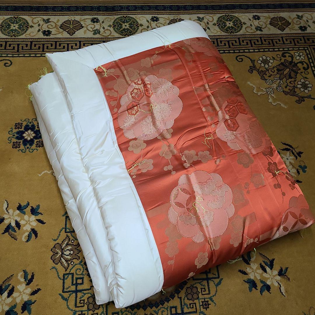 【未使用】高級掛け布団　絹　高級綿　緞子