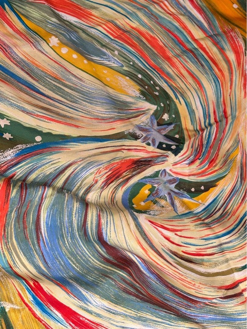 【美品】エルメス　カレ90スカーフFEUX DU CIEL 天の火　シルク