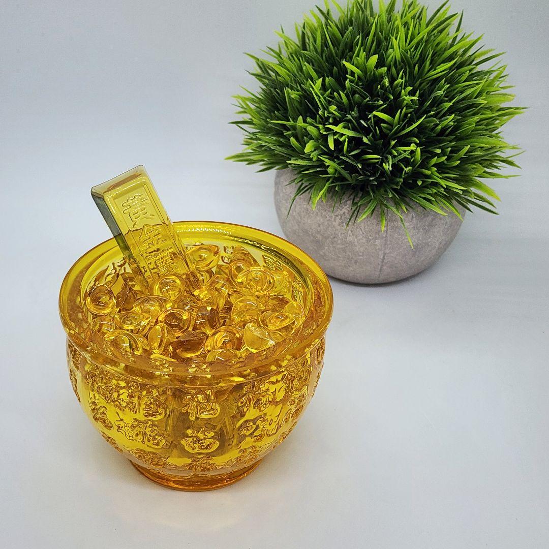 瑠璃ガラス製 元宝 風水グッズ 開運・金運アップ スピリチュアルアイテム