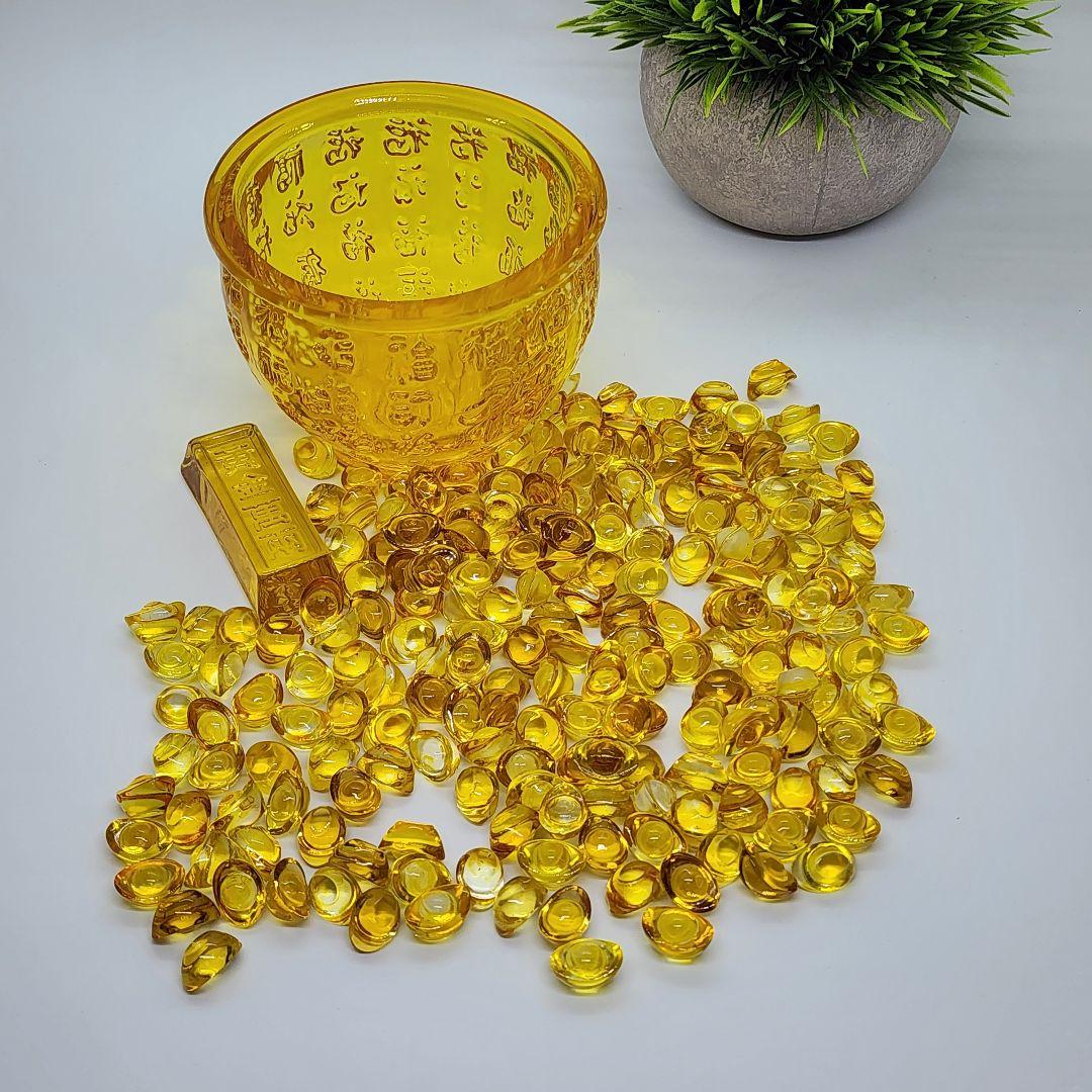 瑠璃ガラス製 元宝 風水グッズ 開運・金運アップ スピリチュアルアイテム