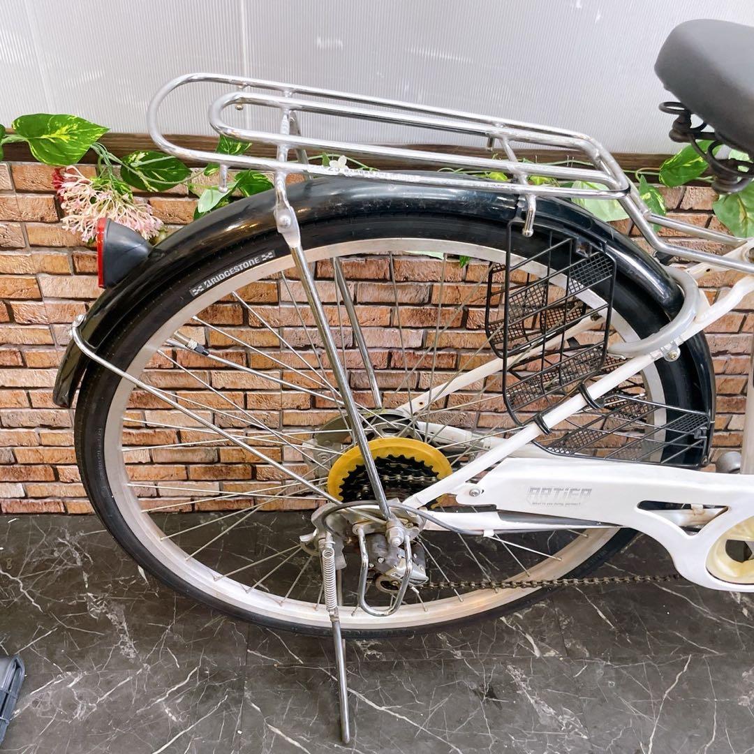 【76】一般車 ママチャリ ホワイト 26インチ 外装変速付き