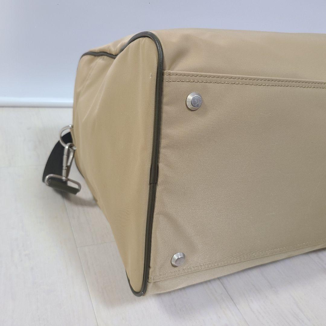 【希少】 アニエスベー ボストンバッグ 2way ベージュ　ナイロン　レザー