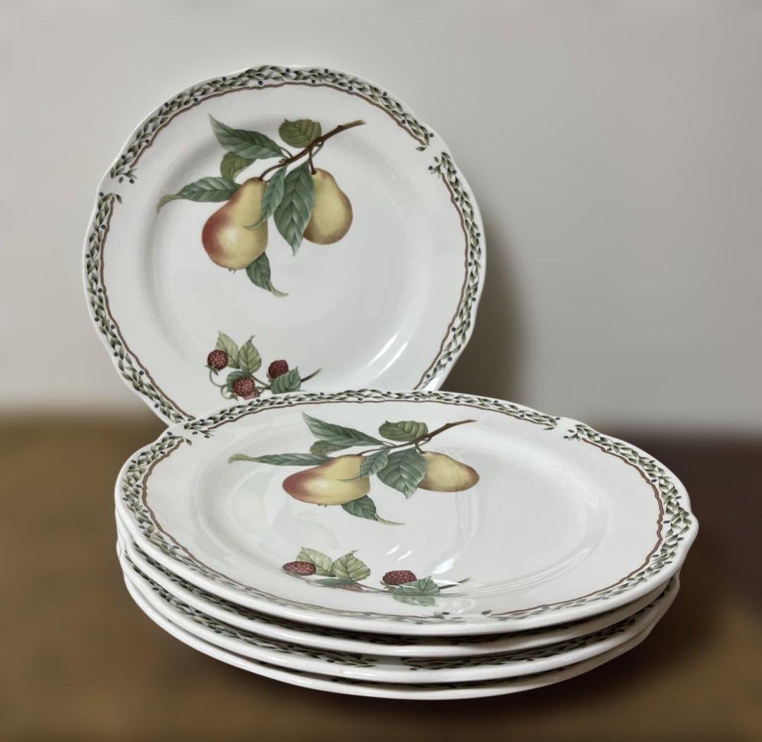 【新品未使用品】ノリタケ　ロイヤルオーチャード　5枚セット（日本製、24センチ）