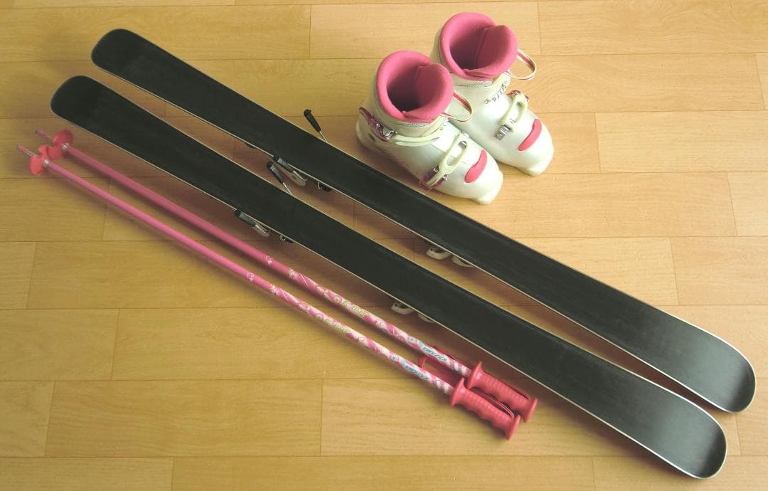 ■1月限定■送料無料■KAZAMA■子供用スキーセット■板116靴22■WAX■