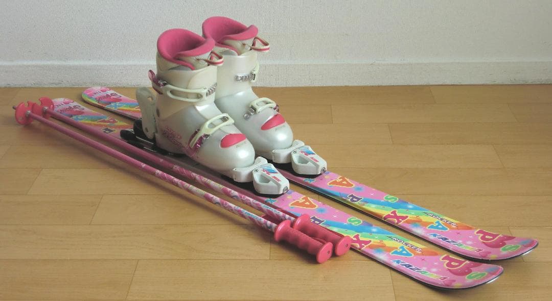 ■1月限定■送料無料■KAZAMA■子供用スキーセット■板116靴22■WAX■
