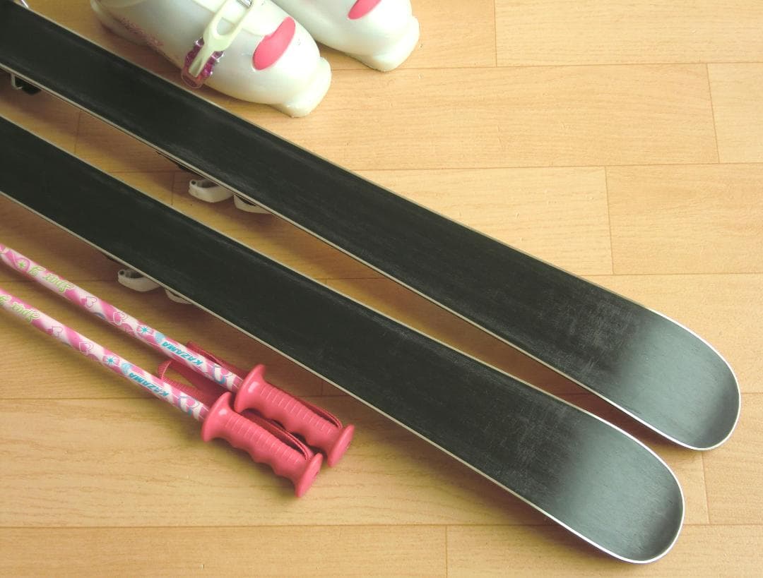 ■1月限定■送料無料■KAZAMA■子供用スキーセット■板116靴22■WAX■