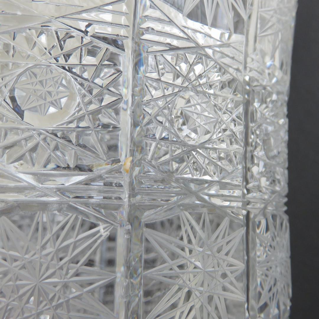 ボヘミアガラス　クリスタル　花瓶　2個セット