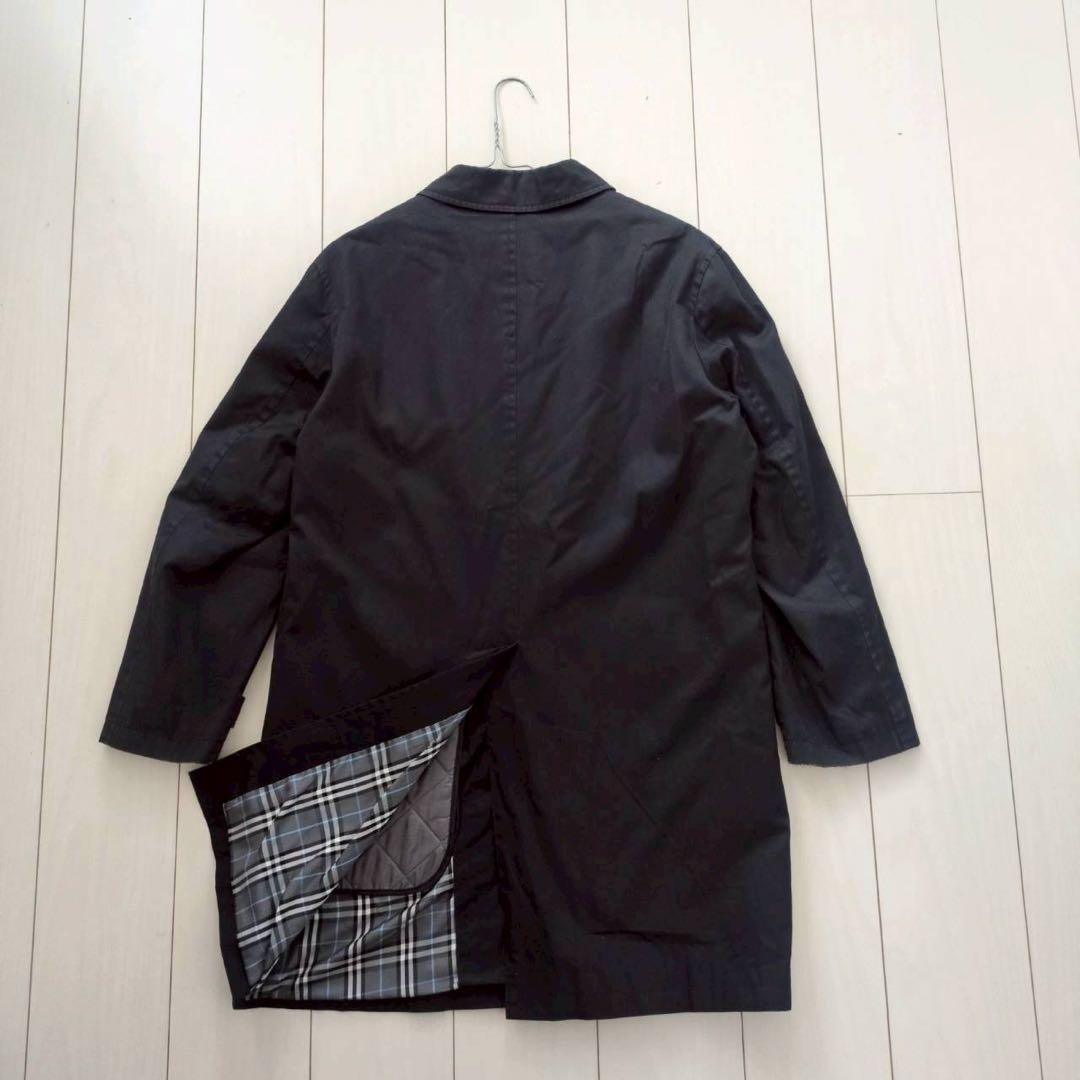 バーバリーブラックレーベル ステンカラーコート ノバチェック　ライナー付　L