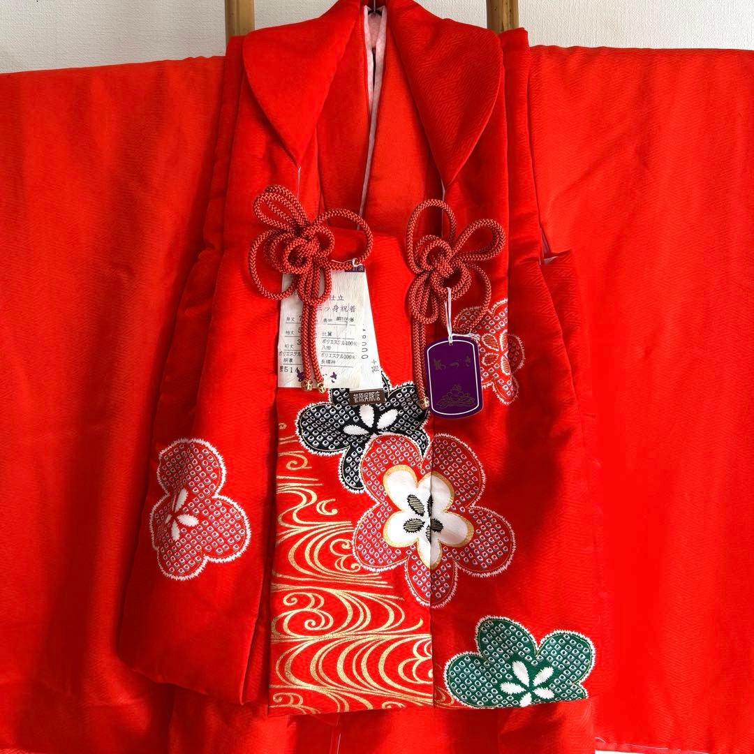 七五三　被布セット3歳　女の子　花柄着物