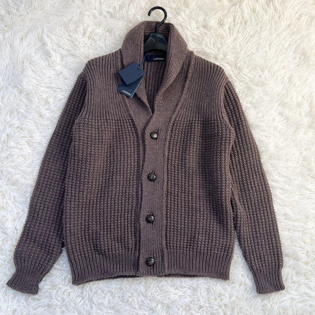 【未使用品】LARDINI ラルディーニ ショールカラーカーディガン　サイズ50