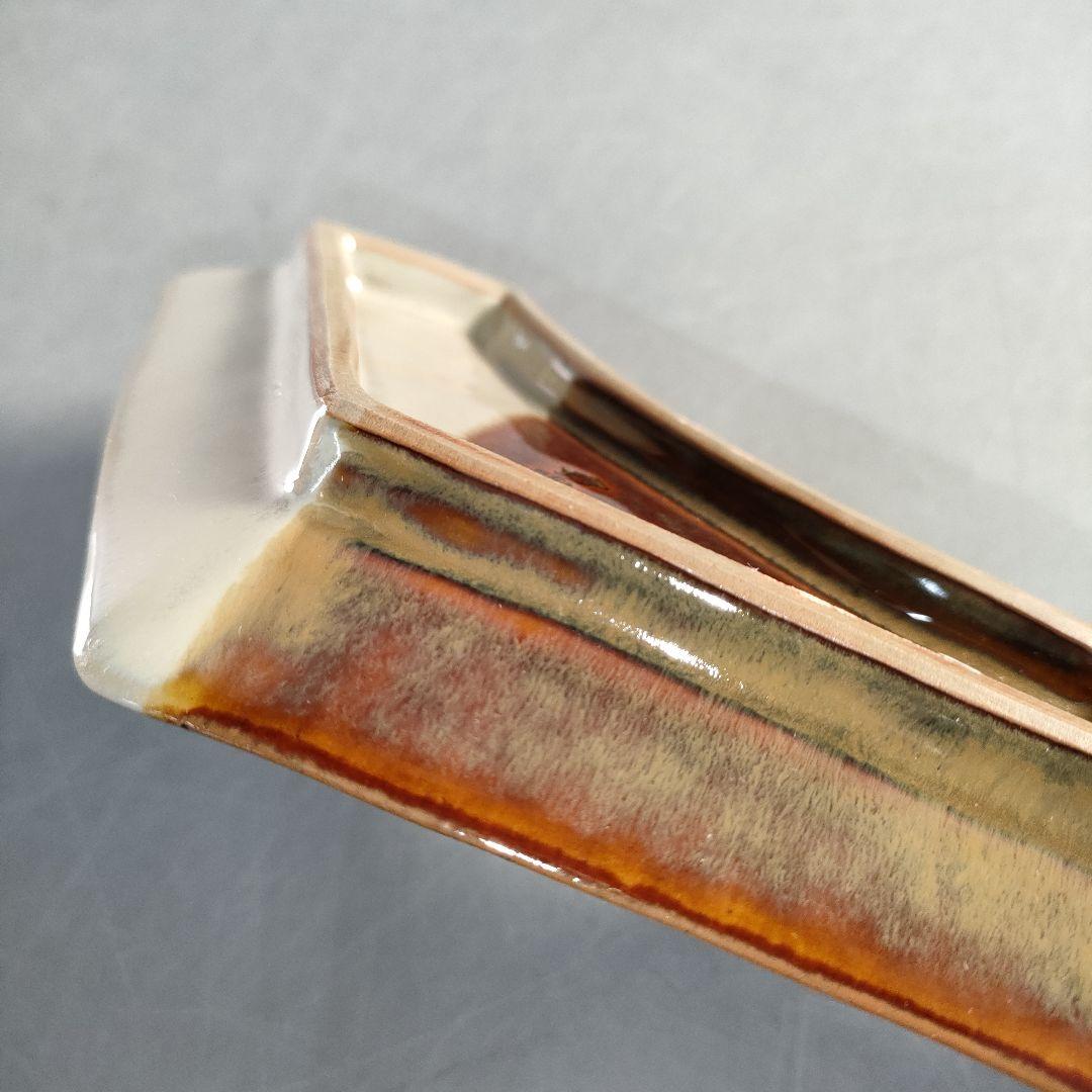 A1380-3/高取焼/亀井味楽 造/高取変形銘々皿5客/共箱/飾皿/懐石道具/