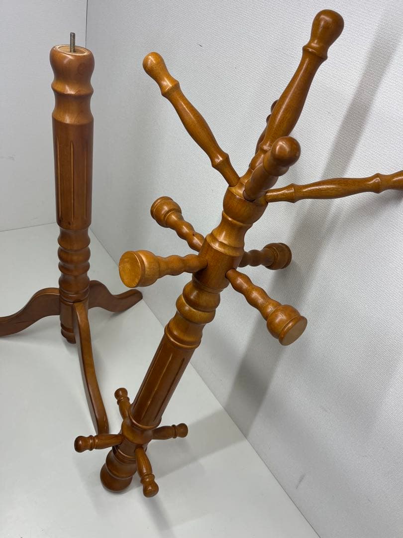 極太 ポールハンガー コートハンガー インテリア 木製 北欧 アンティーク