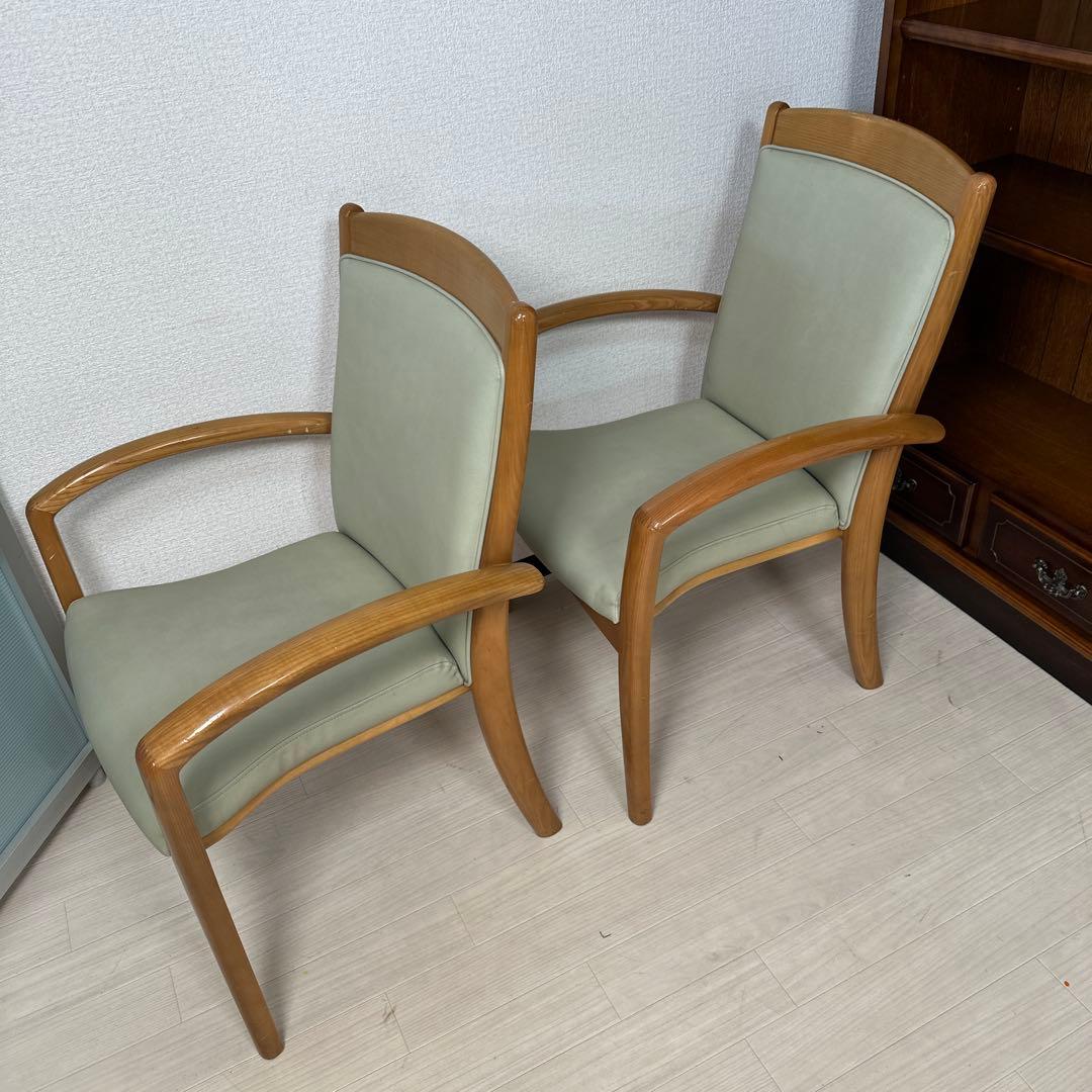 カリモク ダイニングチェア アームチェア 2脚セットi4※