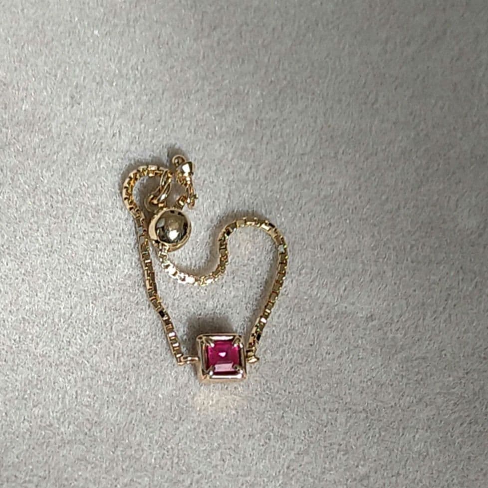 【現行品】JUPITER K10 天然石 ルビーリング 天然石 チェーンリング