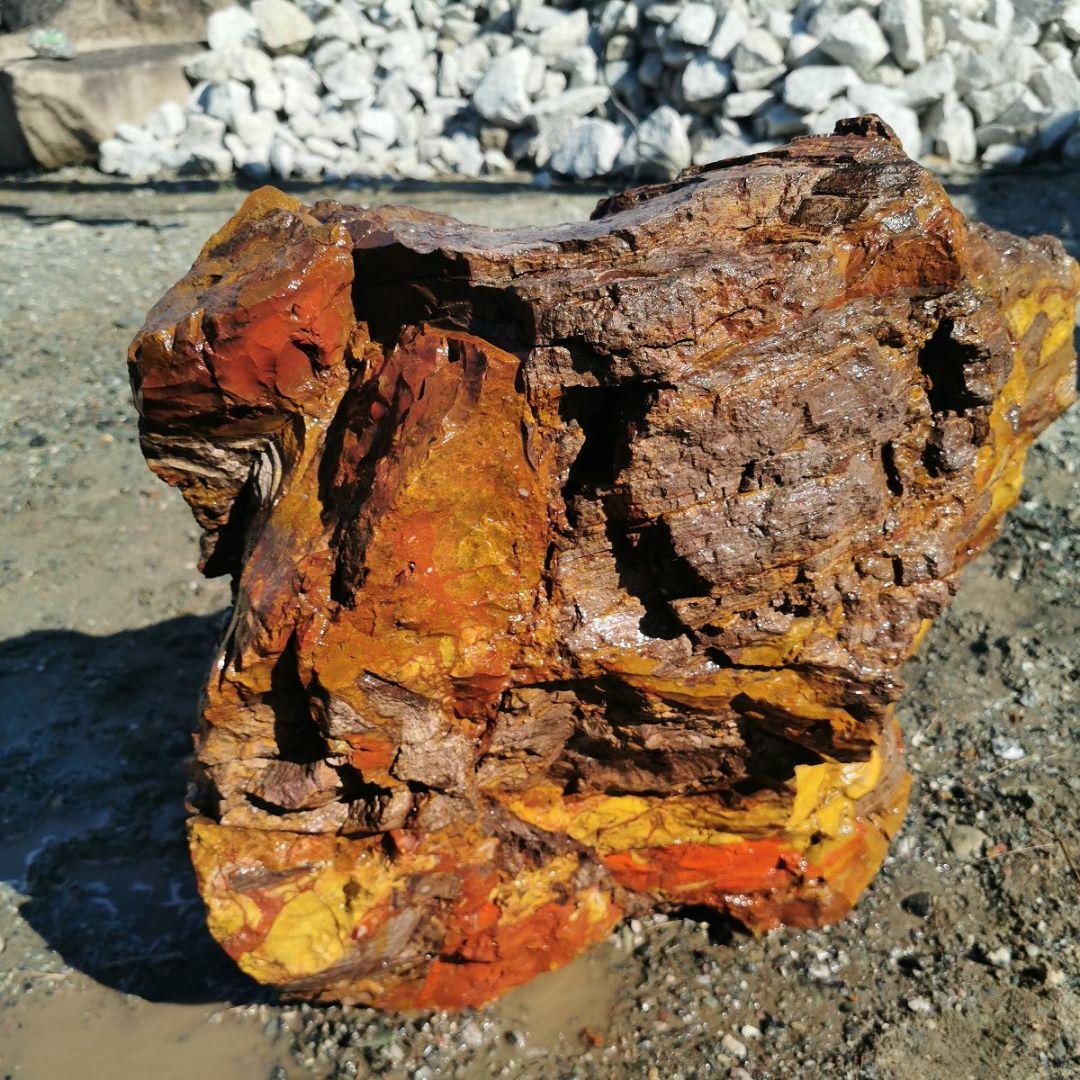 福島産　ジャスパー　77キロ　碧玉　庭石　鑑賞石　石　庭　ガーデニング